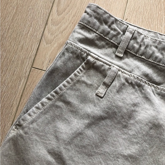 NWOT Zara Gray Denim Mini Skirt Double Waisted Size Medium Cowgirl - Picture 8 of 10